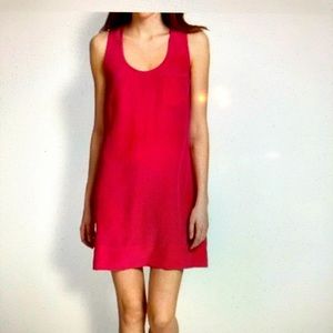 Joie Peri B pink tank dress 100% silk